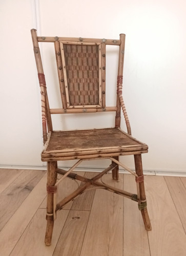Chaise rotin assise bois - chaise, en