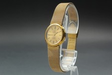 [Exc+5]  Vintage OMEGA De Ville Cal.1350 Qz Gold Round Women Watch From JAPAN