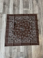 Vintage Brown 21” Bandana, 1980s Western Hav-A-Hank Handkerchief New