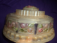 TULIPE MULLER J. ROBERT ART DECO/NOUVEAU PATE DE VERRE LAMPE LUSTRE