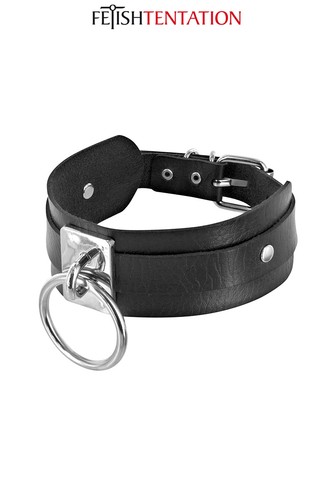 Collier bdsm large - large, anneau