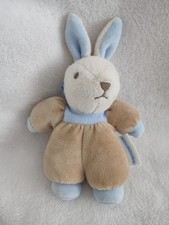 Doudou 18cm lapin blanc marron