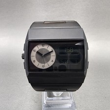 Vestal Monte Carlo Watch Men 45mm Analog Digital Black Tone Alarm Chrono New Bat