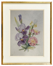 STUNNING BOTANICAL FLOWER STUDY WATERCOLOR (90)