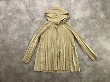Pleats Please Issey Miyake – Long Hooded Pleated Coat – Size 3