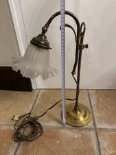 Lampe Art Deco Doré Tulipe Pâte de Verre. ancienne laiton ?