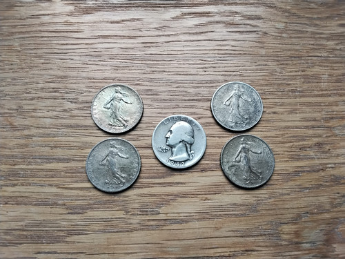 Lot pièces franc semeuse - 1,