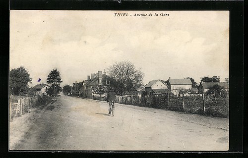 Cpa thiel avenue gare - thiel,, de