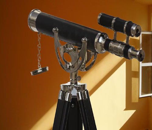 Trépied télescope laiton - trépied, en