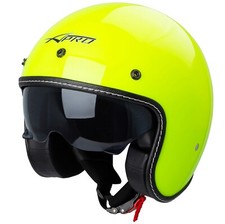 Casque Moto Jet Cafe Racer Homologué ECE 22-06 Scooter Custom Fluo