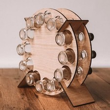 Adult Xmas Countdown Wine Rack Tree Shape S Size Wood Countdown Calendar Xmas