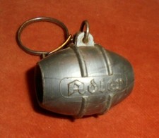 ADLER Silver Beer Barrel or FUT Key Ring 30mm x 23mm BEER BRAU