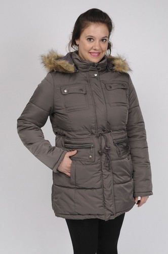 Quilted parka with - parka,