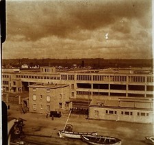 FRANCE Le Havre Shipyard c1920 Photo Vintage Stereo Glass Plate V5n2