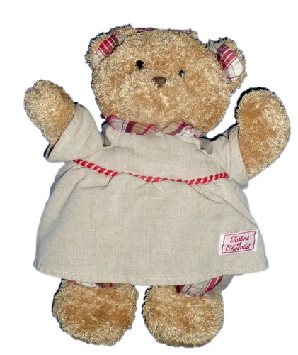 Doudou ours marron robe - , grise