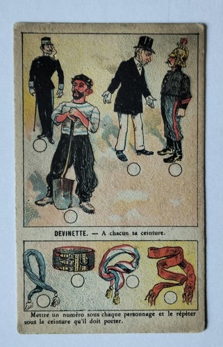 Chromo devinette publicitaire - chromo,