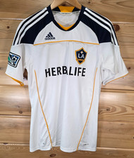 LA Galaxy Soccer Jersey Adult Small Herbalife Stain Distress READ