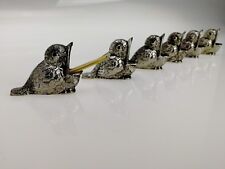 Portes Couteaux Anciens, Oiseaux , Pique Apéritif  en Métal Argenté ...