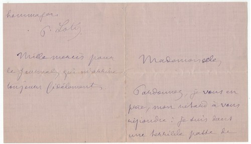 Pierre loti signé - loti., de