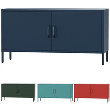 Meuble TV Industriel Métal - Rosa | Table Television Salon 2 Portes