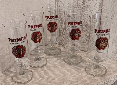 Cinq verres bière primus - bière,
