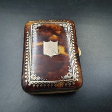 Antique 19th Napoleon III Silver & Red Gold/Silver Decorated Scale Wallet