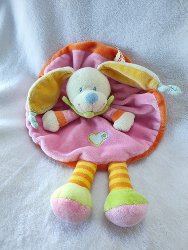 Doudou plat rond - doudou, lapin