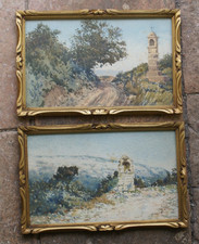 Deux aquarelles  XXeme pas de