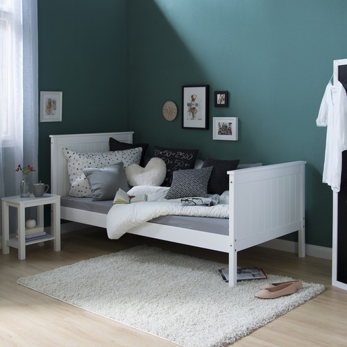 Lit 90x200 bois blanc - bois,