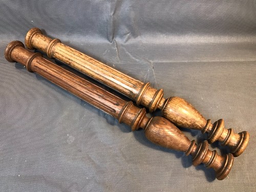 Lot anciennes colonnes bois - 2,