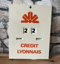 ?️Stunning Crédit Lyonnais Perpetual Advertising Calendar - Vintage 60s