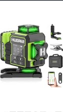 Niveau Laser Huepar W04CG 4D Vert Support Electrique Rotatif Sur Batterie