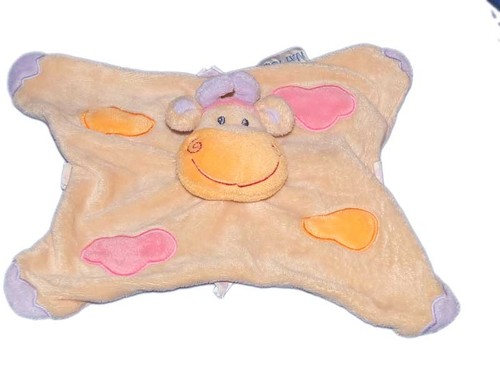 Doudou plat vache beige - doudou,