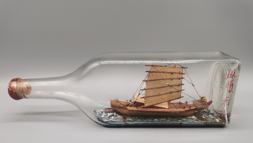 Bateau bouteille ancienne - bateau, en