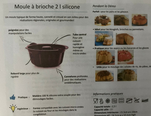 Moule brioche tupperware neuf - brioche,