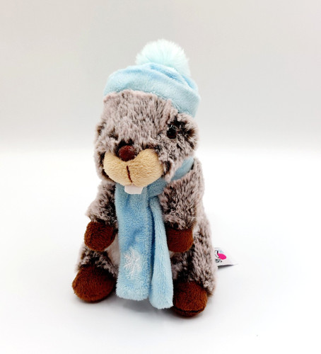 Peluche doudou marmotte castor