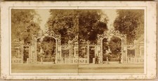 PARIS Garden Art Wrought Iron Photo H. P. Stereo Vintage Albumine c1855