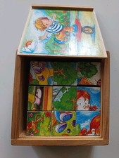 Retro, Vintage, Antique Wooden Cubes Puzzle