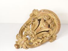 19th Century Acanth Leaf Gold Carved Wood Wall Applique Console