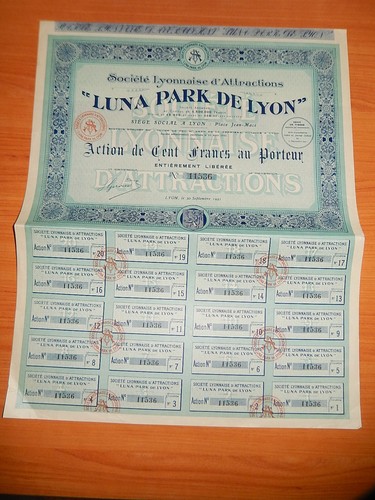 Ancienne action 100f - action, luna