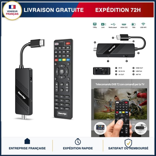 Décodeur tnt dvb h 265 - décodeur,