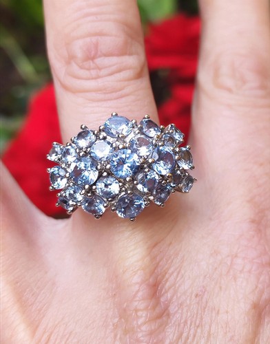 Bague argent swarovski - en,