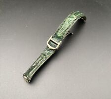 Bracelet de Montre Cartier Paris Cuir Vert 14mm Boucle Déployante Acier Vintage