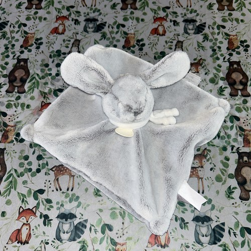 Doudou lapin plat gris - plat,