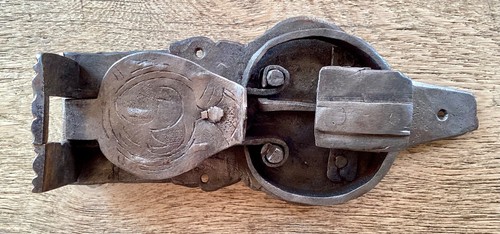 Antique lock engraved wrought - lock,