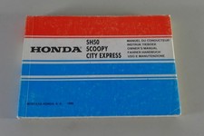 1988 Honda SH 50/Scoopy/City Express Owners Manual/Manual