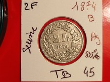 Suisse 2 Francs 1874 B