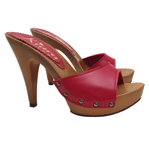 Sabot avec bande cuir - en,