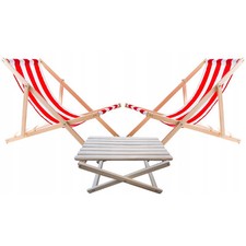 Ensemble de 2 chaises longues