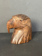 Stunning Art Deco Animal Sculpture Exotic Wood Eagle Head Perfect Condition